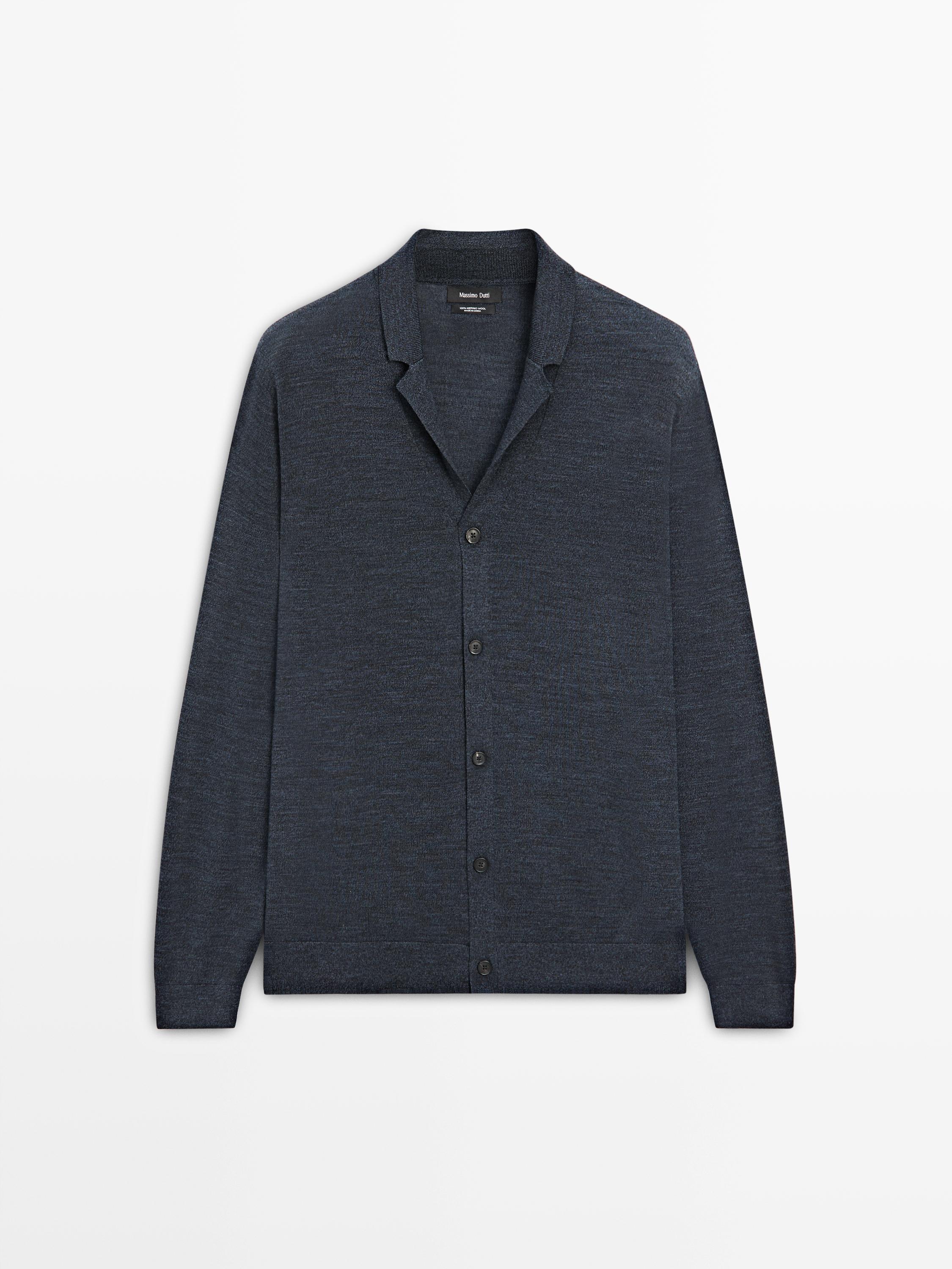 Cardigan en laine avec col à revers